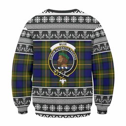 ScotsTee Shop Muir Clan Tartan Christmas Sweatshirt with Family Crest