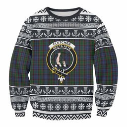 ScotsTee Shop Fletcher Clan Tartan Christmas Sweatshirt with Family Crest