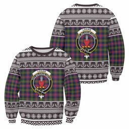 ScotsTee Shop Logan Clan Tartan Christmas Sweatshirt with Family Crest