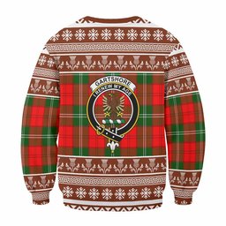 ScotsTee Shop Gartshore Clan Tartan Christmas Sweatshirt with Family Crest