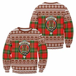 ScotsTee Shop Gartshore Clan Tartan Christmas Sweatshirt with Family Crest