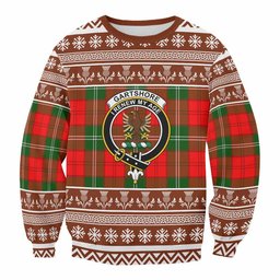 ScotsTee Shop Gartshore Clan Tartan Christmas Sweatshirt with Family Crest