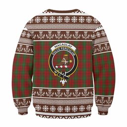 ScotsTee Shop MacAulay (MacAuley) Clan Tartan Christmas Sweatshirt with Family Crest