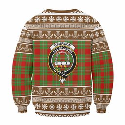 ScotsTee Shop Grierson Clan Tartan Christmas Sweatshirt with Family Crest