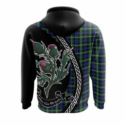 ScotsTee Shop Scottish Baillie (Bailey) Family Crest Tartan Hoodie Alba Thistle Inspired