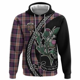 ScotsTee Shop Scottish Carnegie Family Crest Tartan Hoodie Alba Thistle Inspired