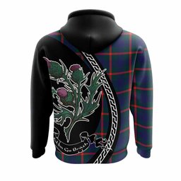 ScotsTee Shop Scottish Agnew Family Crest Tartan Hoodie Alba Thistle Inspired