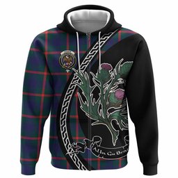 ScotsTee Shop Scottish Agnew Family Crest Tartan Hoodie Alba Thistle Inspired