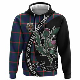 ScotsTee Shop Scottish Agnew Family Crest Tartan Hoodie Alba Thistle Inspired