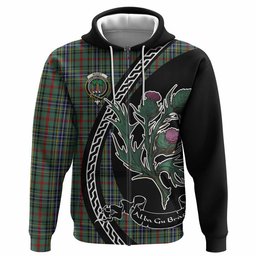 ScotsTee Shop Scottish Bisset Family Crest Tartan Hoodie Alba Thistle Inspired