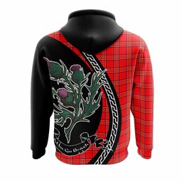 ScotsTee Shop Scottish Burnett Family Crest Tartan Hoodie Alba Thistle Inspired