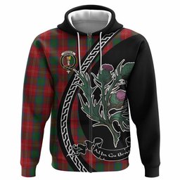 ScotsTee Shop Scottish Chisholm Family Crest Tartan Hoodie Alba Thistle Inspired