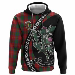 ScotsTee Shop Scottish Chisholm Family Crest Tartan Hoodie Alba Thistle Inspired