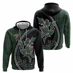 ScotsTee Shop Scottish Cockburn Family Crest Tartan Hoodie Alba Thistle Inspired