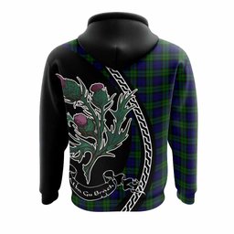 ScotsTee Shop Scottish Campbell Family Crest Tartan Hoodie Alba Thistle Inspired