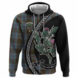 ScotsTee Shop Scottish Anderson Family Crest Tartan Hoodie Alba Thistle Inspired