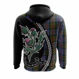 ScotsTee Shop Scottish Bowie Family Crest Tartan Hoodie Alba Thistle Inspired