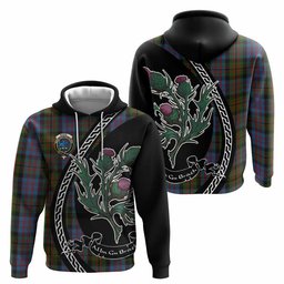 ScotsTee Shop Scottish Bowie Family Crest Tartan Hoodie Alba Thistle Inspired