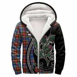 ScotsTee Shop Scottish Bethune Family Crest Tartan Hoodie Alba Thistle Inspired