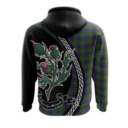 ScotsTee Shop Scottish Adam Family Crest Tartan Hoodie Alba Thistle Inspired
