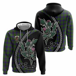 ScotsTee Shop Scottish Adam Family Crest Tartan Hoodie Alba Thistle Inspired
