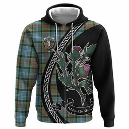 ScotsTee Shop Scottish Cathcart Family Crest Tartan Hoodie Alba Thistle Inspired