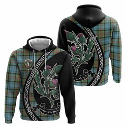 ScotsTee Shop Scottish Cathcart Family Crest Tartan Hoodie Alba Thistle Inspired