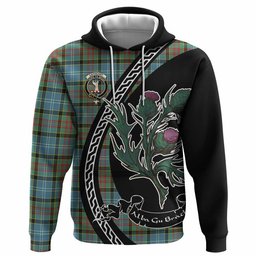 ScotsTee Shop Scottish Cathcart Family Crest Tartan Hoodie Alba Thistle Inspired