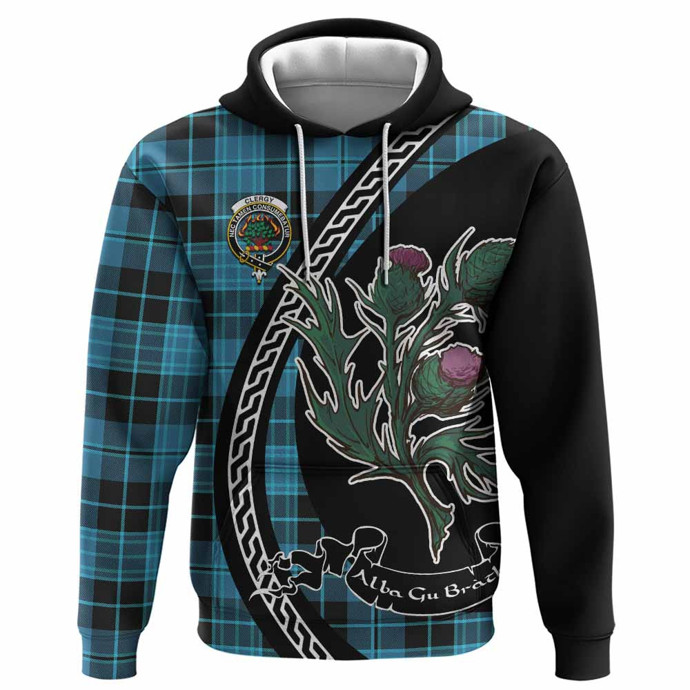 ScotsTee Shop Scottish Clergy Family Crest Tartan Hoodie Alba Thistle Inspired