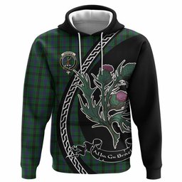 ScotsTee Shop Scottish Davidson Family Crest Tartan Hoodie Alba Thistle Inspired