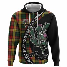 ScotsTee Shop Scottish Buchanan Family Crest Tartan Hoodie Alba Thistle Inspired