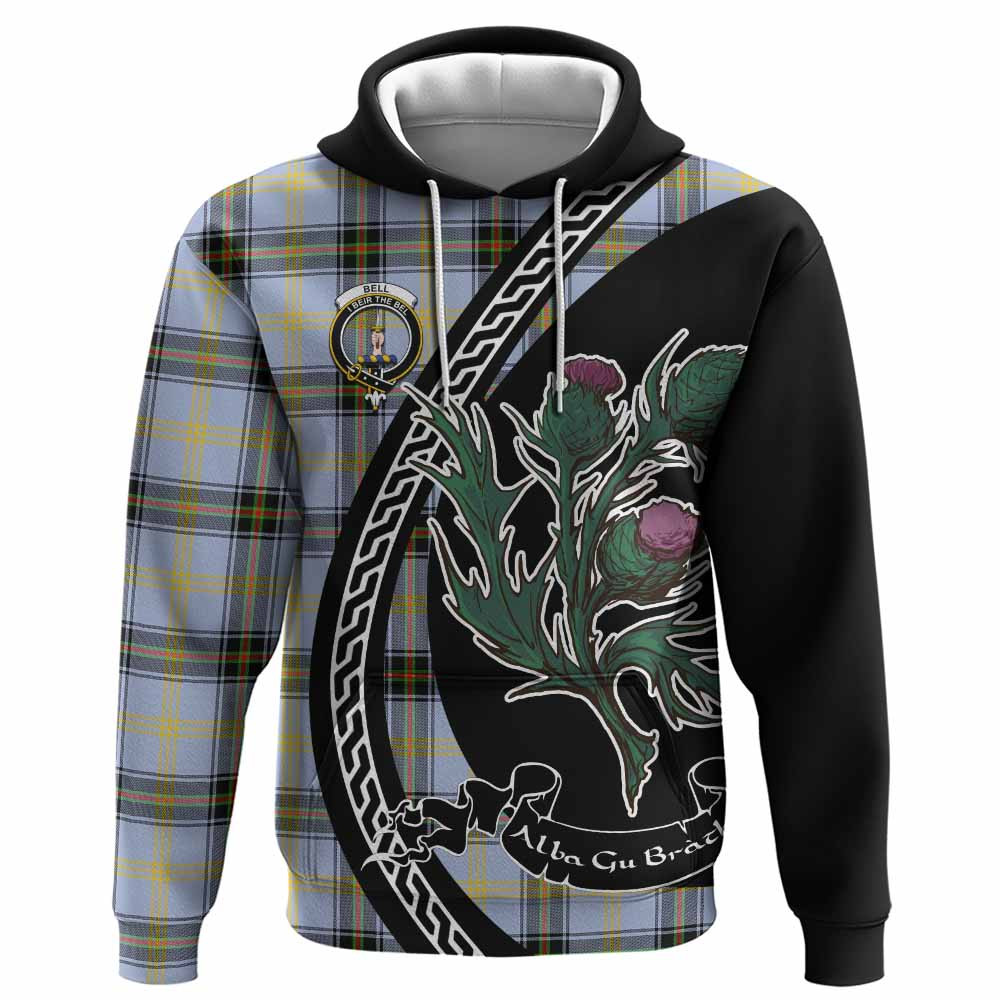 ScotsTee Shop Scottish Bell Family Crest Tartan Hoodie Alba Thistle Inspired