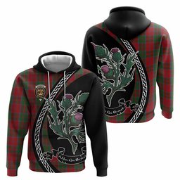 ScotsTee Shop Scottish Drummond Family Crest Tartan Hoodie Alba Thistle Inspired