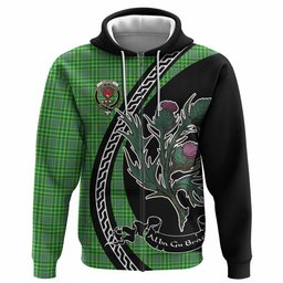 ScotsTee Shop Scottish Currie Family Crest Tartan Hoodie Alba Thistle Inspired