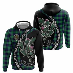 ScotsTee Shop Scottish Abercrombie Family Crest Tartan Hoodie Alba Thistle Inspired
