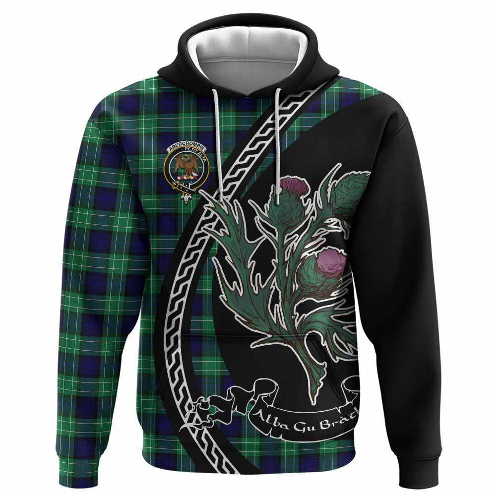 ScotsTee Shop Scottish Abercrombie Family Crest Tartan Hoodie Alba Thistle Inspired