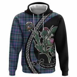 ScotsTee Shop Scottish Cooper Family Crest Tartan Hoodie Alba Thistle Inspired