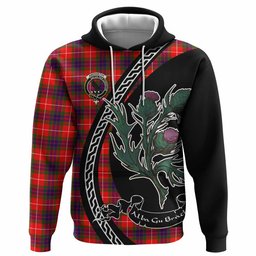 ScotsTee Shop Scottish Abernethy Family Crest Tartan Hoodie Alba Thistle Inspired