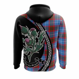 ScotsTee Shop Scottish Crichton (Crighton) Family Crest Tartan Hoodie Alba Thistle Inspired