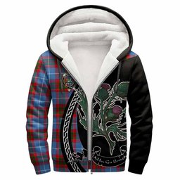 ScotsTee Shop Scottish Crichton (Crighton) Family Crest Tartan Hoodie Alba Thistle Inspired