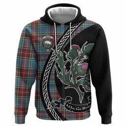 ScotsTee Shop Scottish Beaton Family Crest Tartan Hoodie Alba Thistle Inspired