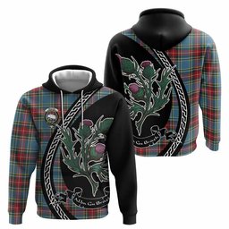 ScotsTee Shop Scottish Beaton Family Crest Tartan Hoodie Alba Thistle Inspired