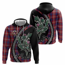 ScotsTee Shop Scottish Ainslie Family Crest Tartan Hoodie Alba Thistle Inspired