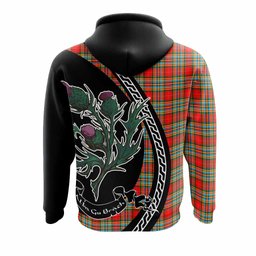 ScotsTee Shop Scottish Chattan Family Crest Tartan Hoodie Alba Thistle Inspired
