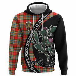 ScotsTee Shop Scottish Chattan Family Crest Tartan Hoodie Alba Thistle Inspired