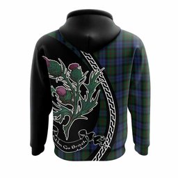 ScotsTee Shop Scottish Baird Family Crest Tartan Hoodie Alba Thistle Inspired
