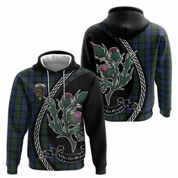 ScotsTee Shop Scottish Baird Family Crest Tartan Hoodie Alba Thistle Inspired