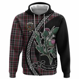 ScotsTee Shop Scottish Borthwick Family Crest Tartan Hoodie Alba Thistle Inspired