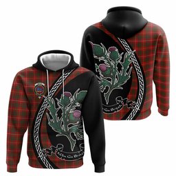 ScotsTee Shop Scottish Bruce Family Crest Tartan Hoodie Alba Thistle Inspired
