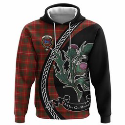 ScotsTee Shop Scottish Bruce Family Crest Tartan Hoodie Alba Thistle Inspired